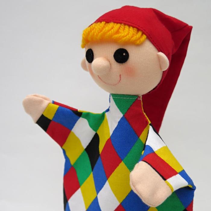 Kasperle Handspielpuppe von munabo bunt kariert 26cm